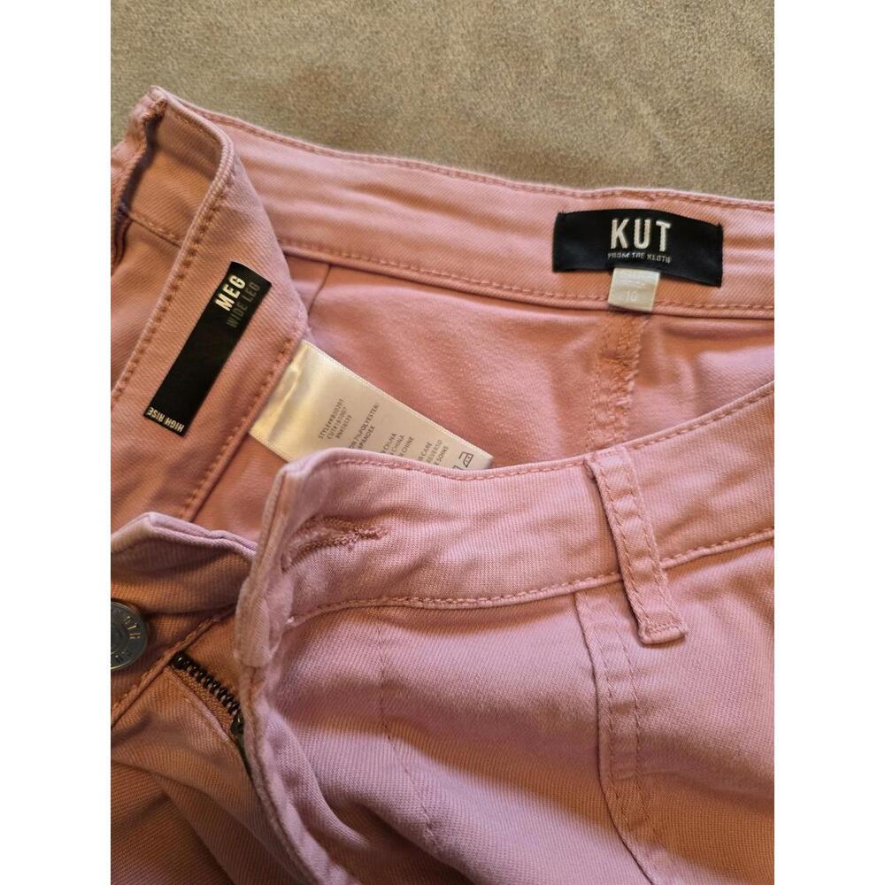 Kut Women’s “Meg” High-Rise Wide Leg Mauve Denim Pant (10) - Picture 5 of 5